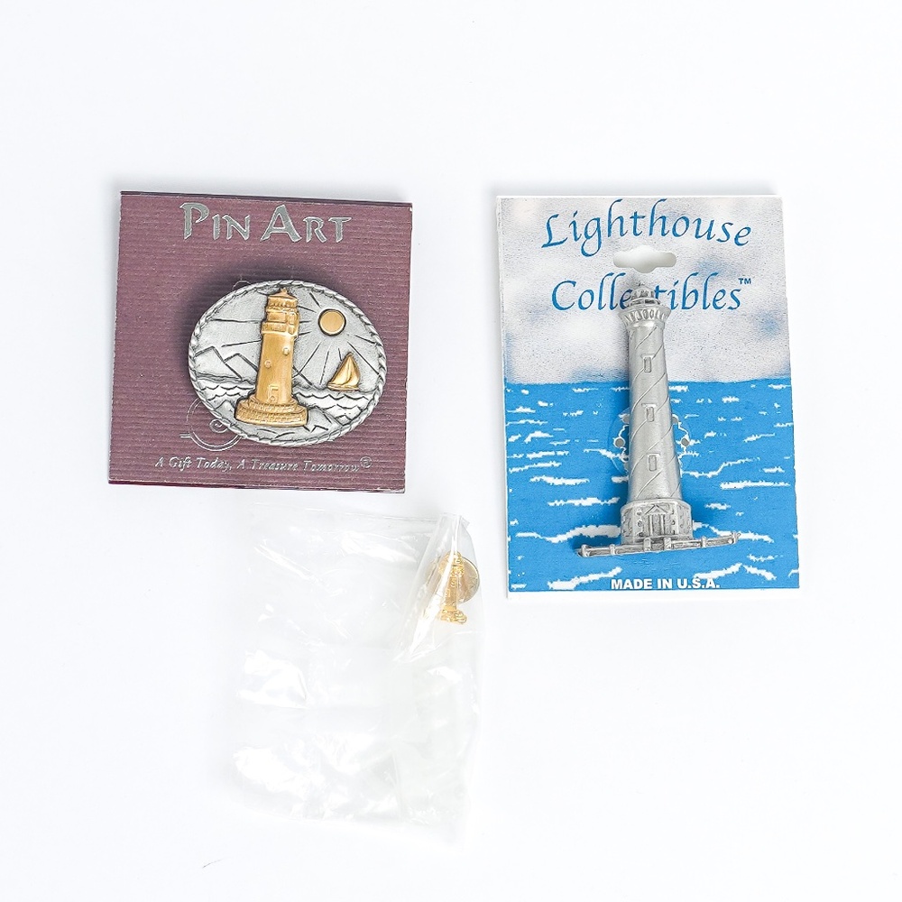 Lighthouse Brooches Lapel Pins NWT - Set of 3